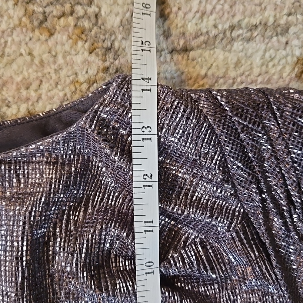 NWT Ralph Lauren Gray Metallic Dress Size 4 - Picture 8 of 13